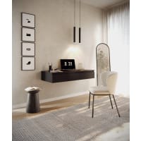 Coiffeuse suspendue avec tiroirs noir 110 cm Evo | Maisons du Monde