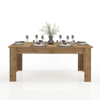 Mesa extensible para 6-8 personas 140/190 cm efecto madera roble-Jesi cropped-1