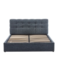 Lit En Métal Bleu Nuit - 140x190cm (Double) - Occasion Bon état