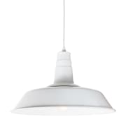 Meine Lampada A Sospensione Industriale In Metallo - Paralume Grigio Calcestruzzo, Diametro 30 Cm, E27, Nero Opaco
