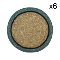Lot De 5 Sets De Table En Bambou Marron Chocolat - 48,5 X 33 Cm - Style Naturel Et épuré