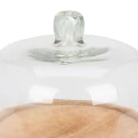 Plateau Service Verre Avec Cloche Cabilock 30cm - Présentoir Gâteau Et Desserts Multifonction