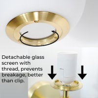 Applique dorata sfera vetro opale E27 elegante cropped-2