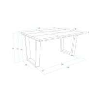 Mesa comedor efecto madera negro 140x90x74cm-Tetrix cropped-2