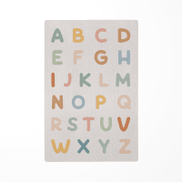 Tapis De Jeu Éducatif Enfant ABC 90x150 Cm – Alphabet, Animaux, Chiffres, Fruits & Formes – Antidérapant Lavable Chambre Bébé Fille Garçon