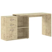 HOMCOM Libreria Moderna Stile Industriale con 3 Mensole e Armadietto a
