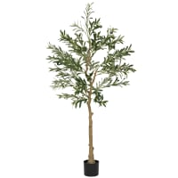 Piccolo Ulivo Artificiale 61 Cm – Pianta Finta Realistica Per Tavolo – Verde Senza Manutenzione - 2