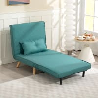 Fauteuil Convertible 1 Place de Salon Chaise de Sol 1 Personne avec Dossier Réglable 5 Positions Fauteuil Convertible 1 Place de Salon Chaise de Sol 1 Personne avec Dossier Réglable 5 Positions