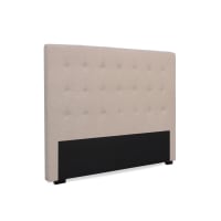Tête De Lit Lucky En Tissu Beige, 160 Cm De Large, Design à Bandes Verticales, Hauteur 120 Cm
