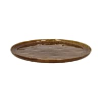 Coffret 6 Assiettes Plates Feeling Bronze Médard De Noblat - Grès Réactif 26.5 Cm