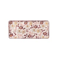 Plat à Cake Rectangulaire Mélamine Corail 37,5 Cm - Collection Piana Les Jardins De La Comtesse