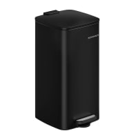 Cubo De Basura De Pedal Pequeño 3L – Acero Inoxidable Negro, Para Cocina, Baño U Oficina (Home Decor)