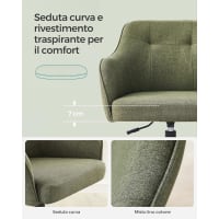 Sedia da ufficio pelle nera ergonomica regolabile in altezza steelcase