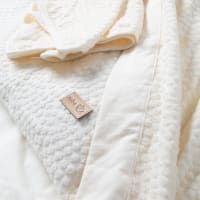Coperte neonato fatte a mano copertine in cotone e pile