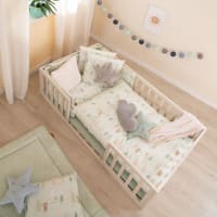Parure De Lit Bébé Dumbo Grey 2 Pièces 100% Coton - 100x135 Cm + 40x60 Cm - Öko-Tex