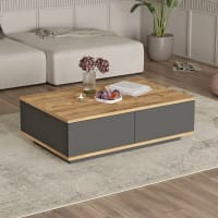 Tavolino da salotto con cassetto Grigio cemento 90 x 49 x 46 cm vidaXL | Leroy Merlin