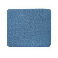 Babycalin 2 Housses Matelas à Langer 50x70 Cm Blanc/Bleu Vert - Éponge 100% Coton Avec Bords Élastiques
