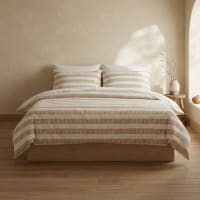 Copripiumino Matrimoniale 220x240 Con Cinghiale Marrone - Set In Microfibra Con 2 Federe 50x80