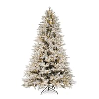 Albero di Natale Grande 10 x 38 x 10 cm Argentato Bianco Plastica