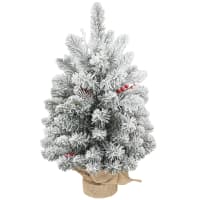 Set 2 Mini Albero Di Natale Artificiale H48 Cm Abete Con Sacco 45 Tips Verde 76848307
