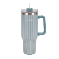 Gallon Borraccia Termica 3,6 Litri In Acciaio Inox – Con 2 Coperchi (Cannuccia E Tappo) – Manico Integrato – Colore Nero/Grigio