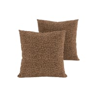 Coussin Déco panama 40x40 cm Chocolat - Coussin