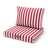 2 Federe Per Cuscini 50x50 Floreali Rosa E Bordeaux - Impermeabili Per Esterno, Giardino E Divano