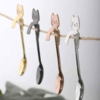 Cuillère à café en laiton design éléphant avec vernis mat pour la maison et le r