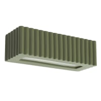 Applique Da Parete SOLLUX Rigata – Lampada In Ceramica Verde Oliva Con Attacco E27 Per Interni