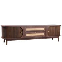 Mobile TV con 2 cassetti e 2 armadietti in legno composito, 55"L x 12"W