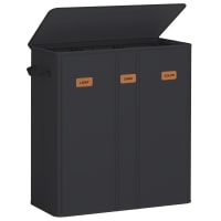 Cesta Portabiancheria 100 L Con Coperchio, Grande Cesto Biancheria Pieghevole in