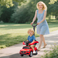 HOMCOM Tricycle Enfants Multi-Équipé Garde-Boue Sonnette avec Dossier | Pédales Antidérapantes, Siège Réglable 2 Positions