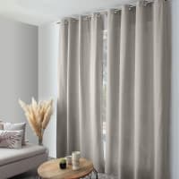 Rideau 100% coton rayures tapissier lourmarin beige 140x260 cm ...