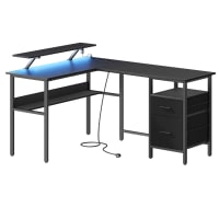 Scrivania Per Computer YAOHUOO Con 6 Cassetti In Tessuto – 160 Cm – Ufficio E Studio