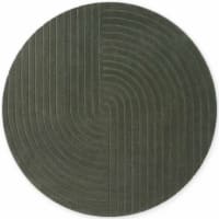 Odoria - Tapis Rond Miniature 1/12 Pour Maison De Poupée - Vert - 15,3 X 15,3 Cm - Accessoire De Décoration Salon Ou Chambre