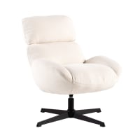 Poltrona Papasan In Rattan Effetto GarveeHome – Girevole 360°, Con Cuscino Spesso, Telaio In Acciaio, Per Soggiorno E Angolo Lettura