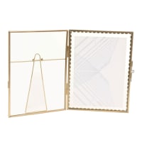 Cadre Photo En Laiton Doré MB - 24x18 Cm - Verre - Made In Italy