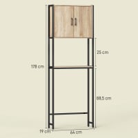 Mueble sobre inodoro 64x19x178 cm madera natural cropped-2