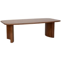 Mesa de comedor de madera marrón 240x128x77 alt. Cm