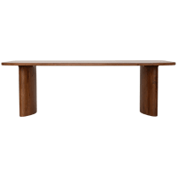 Mesa de comedor de madera marrón 240x128x77 alt. Cm cropped-1