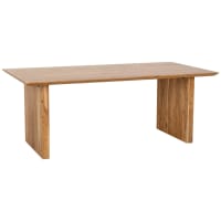 Mesa de comedor de madera marrón 200x100x76 alt. Cm