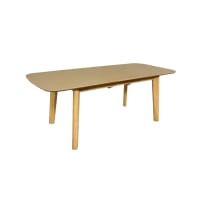 Mesa de comedor rectangular y extensible, 160 - 210cm, natural-Holy