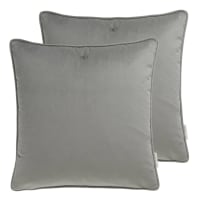 2er Set Zierkissenhülle - 45x45 cm, Anthrazit Swelegance