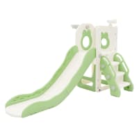 XJD Toboggan Enfant 4-en-1 – Avec Panier De Basket, Anneau De Lancer – Extérieur/Intérieur – Dès 1 An – Blanc