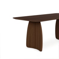 Mesa de comedor fija en nogal de 200 cm-Mikayla cropped-2