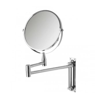 Miroir De Maquillage Mural Double Face 1X/10X - Bras Extensible 360° - Nickel Brossé - Pour Salle De Bain Ou Coiffeuse - 6