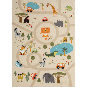 Tapis Circuit Voiture Pour Enfants - Plan De Ville Décoratif - Antidérapant, Doux - Pour Chambre Et Salle De Jeux