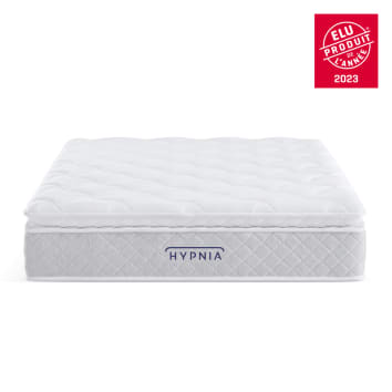 Matelas Hybride 140x200 épaisseur 30 Cm - Mémoire De Forme + Ressorts Ensachés, 7 Zones, Hypoallergénique