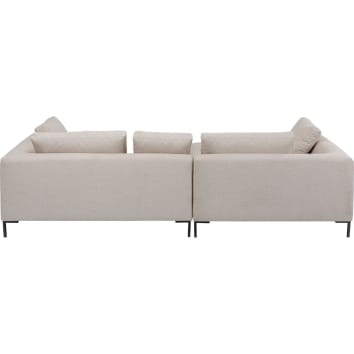 Canapé d'angle gauche 4 places en tissu crème - Vue supplémentaire 3