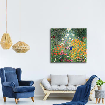 Murando Tableau Rond Fleurs 60x60 Cm - Élégante Impression Sur Toile Pour Décoration Murale Naturelle Et Apaisante